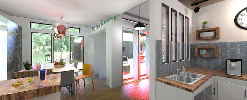 vue sur la salle à manger